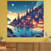 Dreamy Coastal Night Leinwanddruck (Insitu (Wohnzimmer))