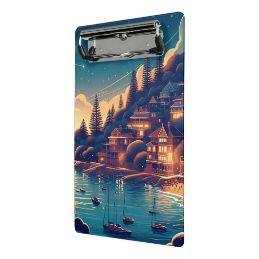 Dreamy Coastal Night Mini Klemmbrett (Gewinkelt2)