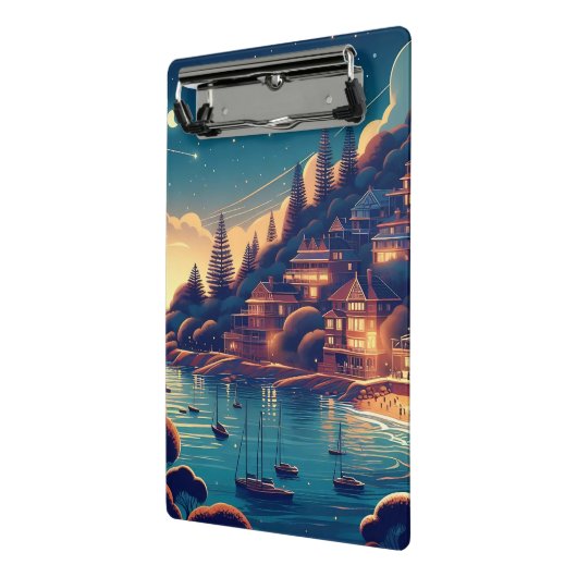 Dreamy Coastal Night Mini Klemmbrett (Gewinkelt2)