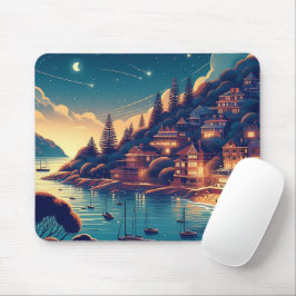 Dreamy Coastal Night Mousepad