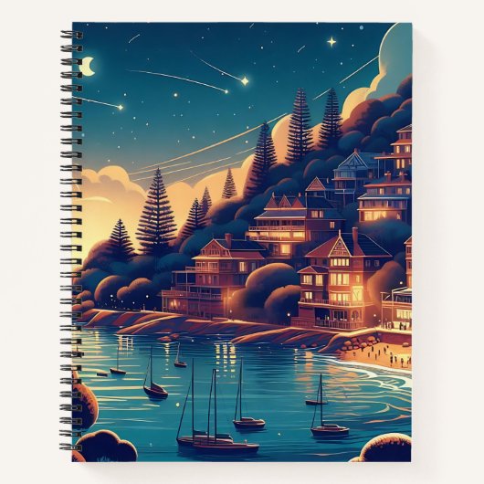 Dreamy Coastal Night Notizblock (Vorderseite)