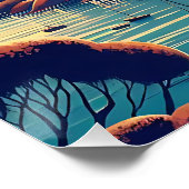 Dreamy Coastal Night Poster (Ecke)