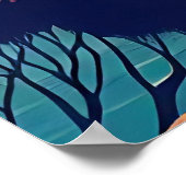 Dreamy Coastal Night Poster (Ecke)