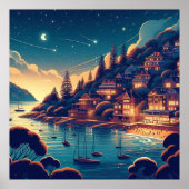 Dreamy Coastal Night Poster (Vorne)