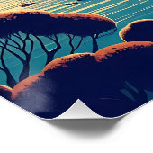 Dreamy Coastal Night Poster (Ecke)