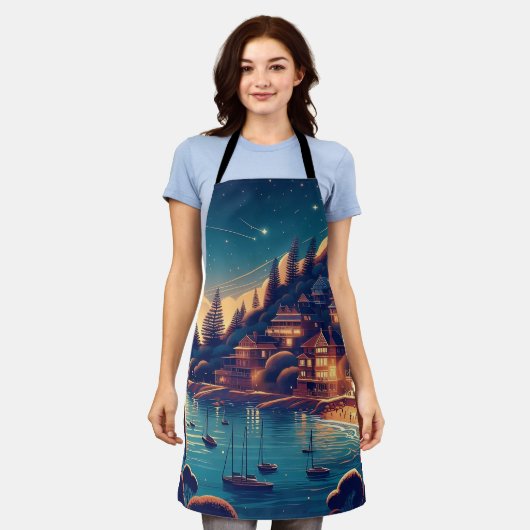 Dreamy Coastal Night Schürze (Getragen)