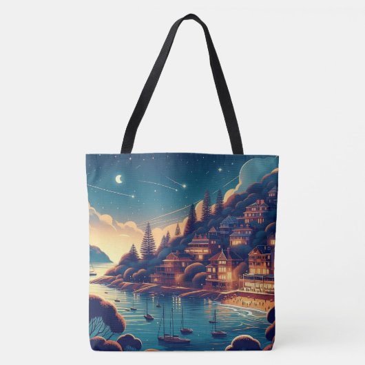 Dreamy Coastal Night Tasche (Vorderseite)