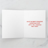 Dreamy Cocker Spaniel Welppy in Weihnachtsmannmütz Karte (Innenseite)