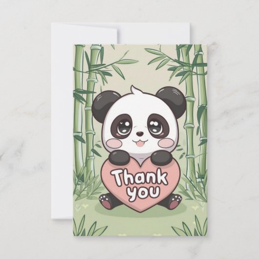 Dreamy Colorful Panda Dankeskarte (Vorderseite)