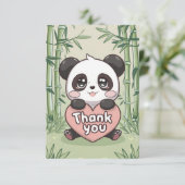 Dreamy Colorful Panda Dankeskarte (Stehend Vorderseite)