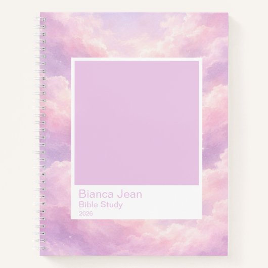 Dreamy Cotton Candy Cloudscape Color Swatch Large Notizblock (Vorderseite)