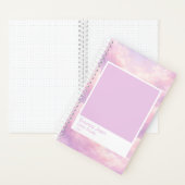 Dreamy Cotton Candy Cloudscape Color Swatch Small Notizblock (Innen)