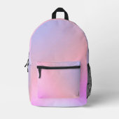 Dreamy Cotton Candy Pastel Gradient Bedruckter Rucksack (Vorderseite)