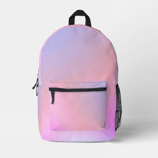 Dreamy Cotton Candy Pastel Gradient Bedruckter Rucksack (Vorderseite)