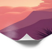 Dreamy Couple Silhouette at Sunset  Poster (Ecke)