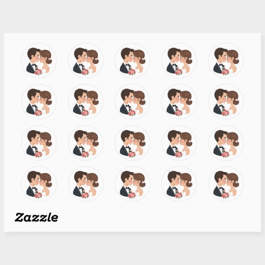 Dreamy Couple Verlobung Sticker (Blatt)