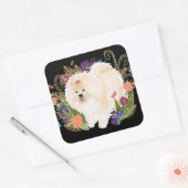 DREAMY CREAMY Creme Chow Quadratischer Aufkleber (Umschlag)