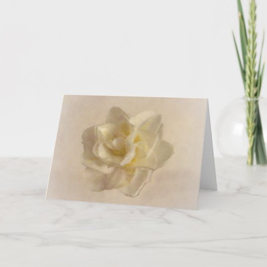 Dreamy Creamy White Jonquilla Blume Art Note Card Karte (Vorderseite)