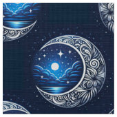 Dreamy Crescent Moon Stoff (Nahaufnahme)