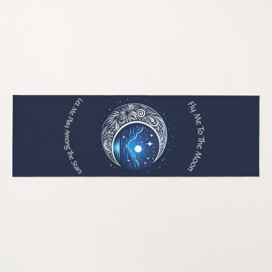 Dreamy Crescent Moon Yogamatte (Vorderseite (Horizontal))