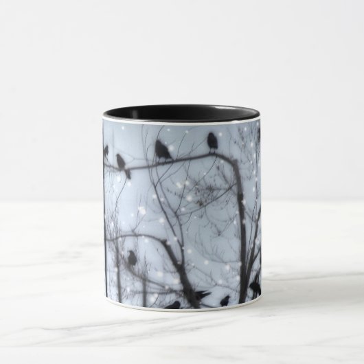 Dreamy Crow Snowfall Tasse (Zentrum)