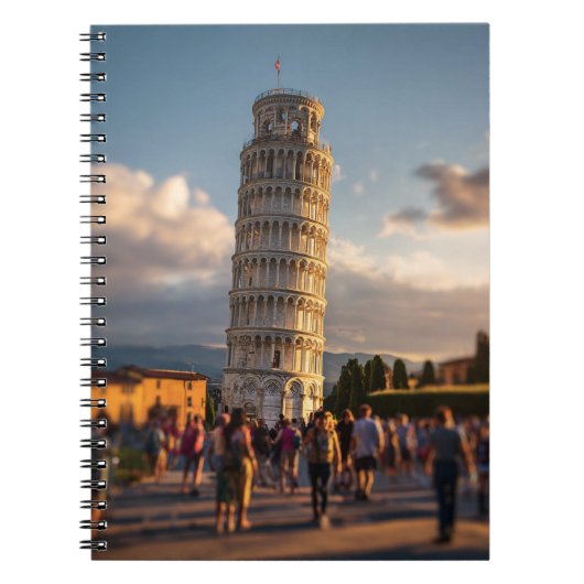 Dreamy Crowd Leaning Tower Notebook Notizblock (Vorderseite)