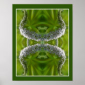 Dreamy Curling White Wild Blume Abstrakt Poster (Vorne)