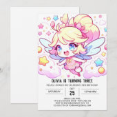 Dreamy Custom Fairy Birthday Einladung (Vorne/Hinten)