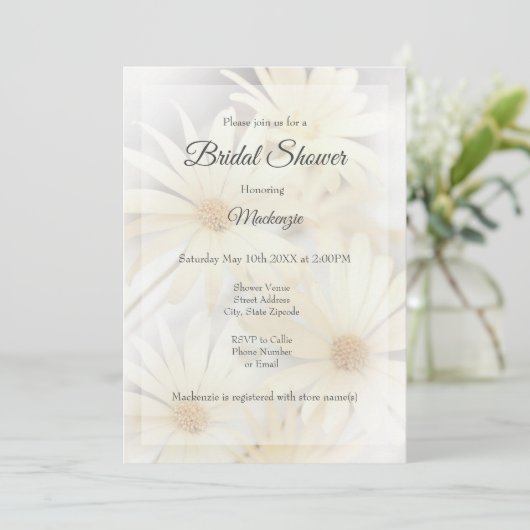 Dreamy Daisies 2 Einladung (Stehend Vorderseite)