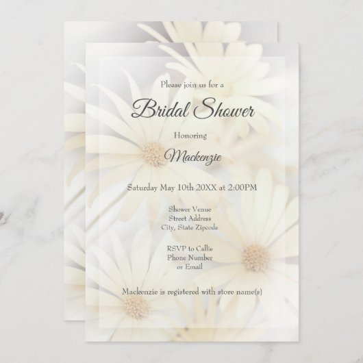 Dreamy Daisies 2 Einladung (Vorne/Hinten)