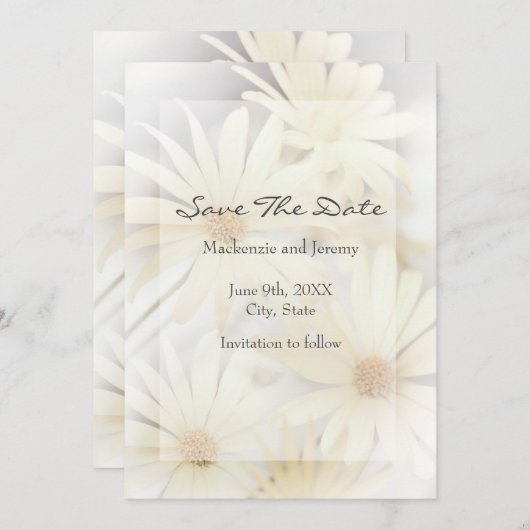 "Dreamy Daisies 2" Save the Date (Vorne/Hinten)
