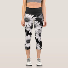 Dreamy Daisies Capri Leggings