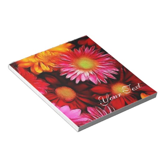 Dreamy Daisies florales Notepad Notizblock (angewinkelt)