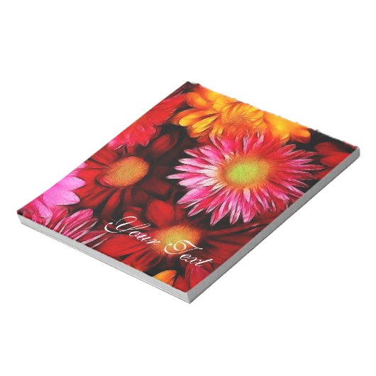Dreamy Daisies florales Notepad Notizblock (Rotiert)