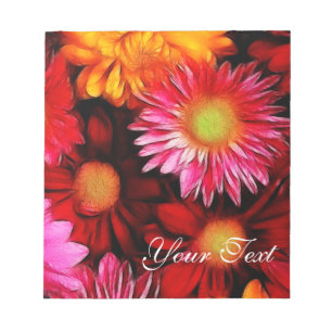 Dreamy Daisies florales Notepad Notizblock