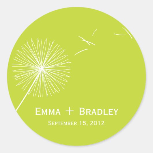 Dreamy Dandelion Fevor Sticker - Meadow Green (Vorderseite)