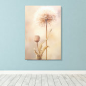 Dreamy Dandelion Illustration Leinwanddruck (Insitu (Holzboden))