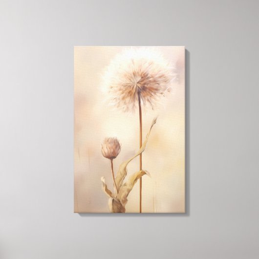 Dreamy Dandelion Illustration Leinwanddruck (Vorderseite)