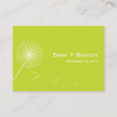Dreamy Dandelion Wedding Platzkarte - Meadow Green (Rückseite)
