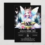 Dreamy Design Fairy Birthday Einladung (Vorne/Hinten)
