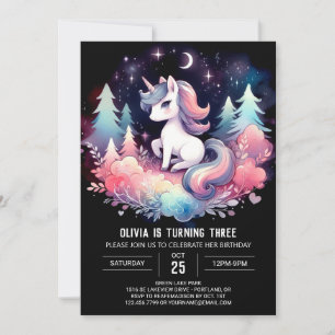 Dreamy Digital Horse Geburtstag Einladung