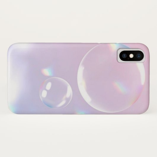 Dreamy Dimension: Holographic Bubble iPhone Case (Rückseite (Horizontal))
