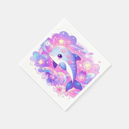 Dreamy Dolphin Baby Dusche Serviette (Ecke)