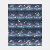 Dreamy Dolphin Pattern Fleecedecke (Vorderseite)