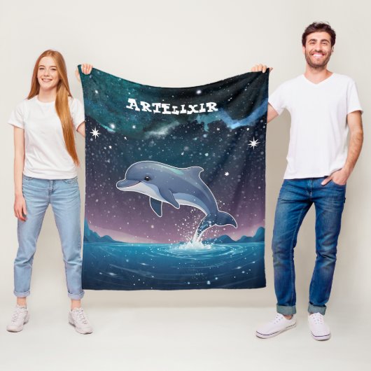 Dreamy Dolphin Print Fleecedecke (Beispiel)