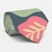 Dreamy Doodles - Vibrant Boho Nature Motif Design Krawatte (Gerollt)