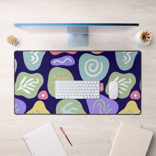 Dreamy Doodles - Vibrant Boho Nature Motif Design Schreibtischunterlage (Büro 1)