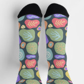 Dreamy Doodles - Vibrant Boho Nature Motif Design Socken (Oben)
