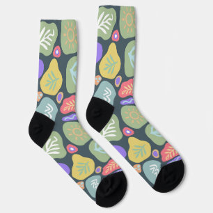 Dreamy Doodles - Vibrant Boho Nature Motif Design Socken