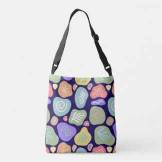Dreamy Doodles - Vibrant Boho Nature Motif Design Tragetaschen Mit Langen Trägern